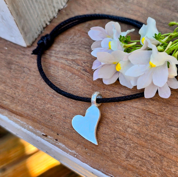 Wonky Heart Cord Bracelet
