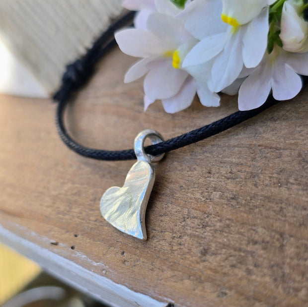 Wonky Heart Cord Bracelet
