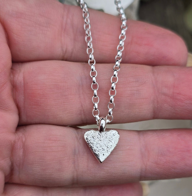 Ashes into Silver My Heart Belcher Necklace