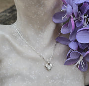 Ashes into Silver My Heart Long Link Necklace