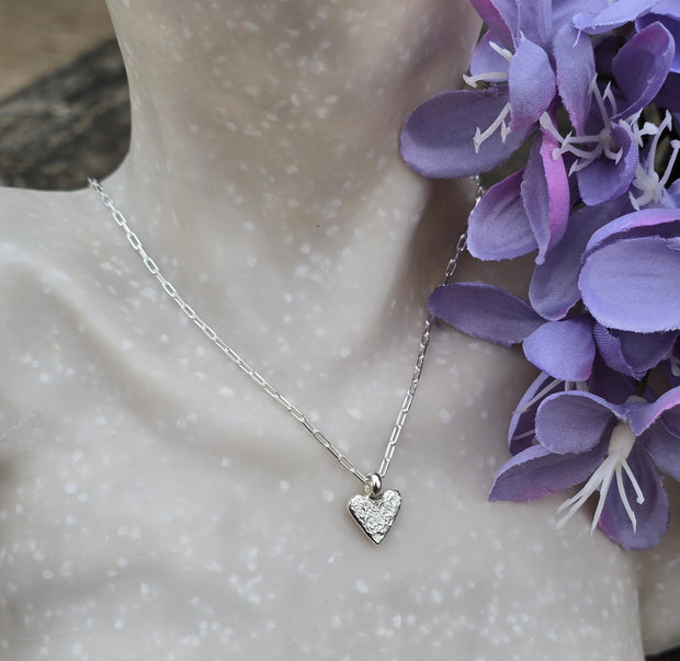 Ashes into Silver My Heart Long Link Necklace