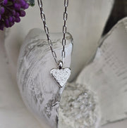 Ashes into Silver My Heart Long Link Necklace