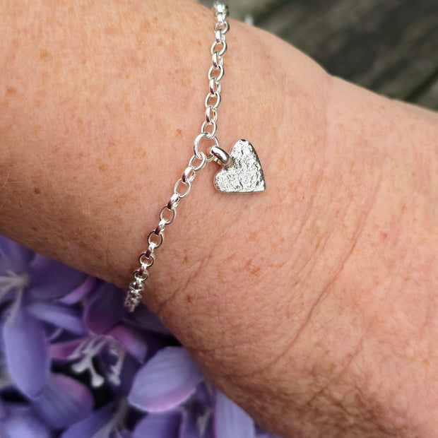 Ashes into Silver My Heart Belcher Bracelet