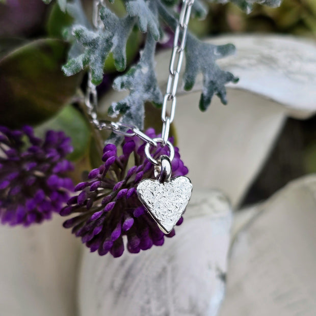 Ashes into Silver My Heart Long Link Bracelet