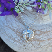 Ashes into Silver With the Angels Long Link Necklace