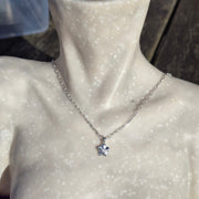 Ashes into Silver Forget me not Long Link Necklace