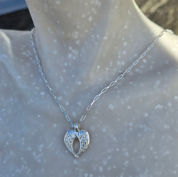 Ashes into Silver With the Angels Long Link Necklace