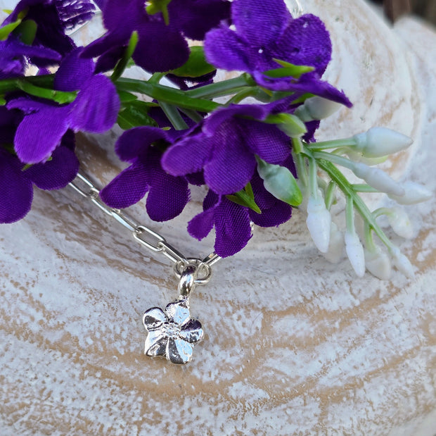 Ashes into Silver Forget Me Knot Long Link Bracelet
