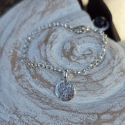 Ashes into Silver Disc Belcher Bracelet