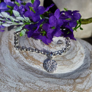 Ashes into Silver Disc Belcher Bracelet