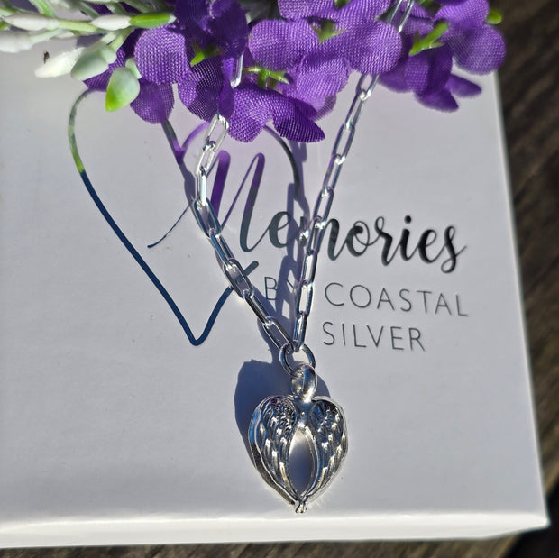 Ashes into Silver With the Angels, Long Link Chunky Necklace