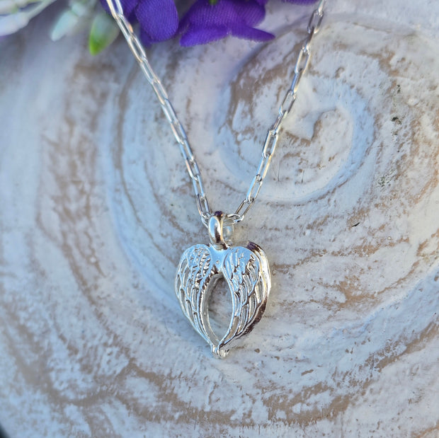 Ashes into Silver With the Angels Long Link Necklace