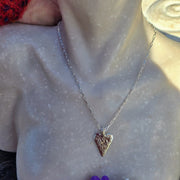 Ashes into Silver Endless Love Heart Long Link Necklace