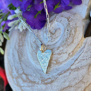 Ashes into Silver Endless Love Heart Long Link Necklace