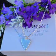 Ashes into Silver Endless Love Heart Long Link Necklace