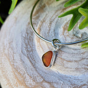 Flaming Sunset Sea Glass Bangle   315