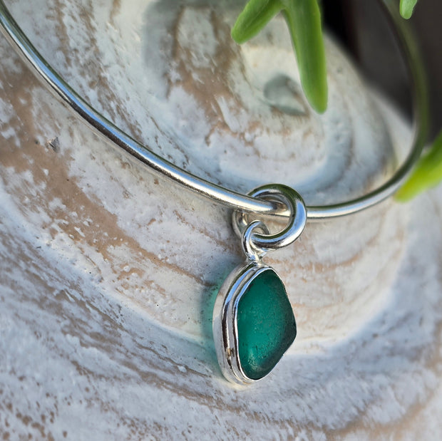 Aqua Bay Sea Glass Bangle   319