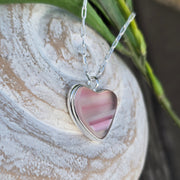 Pink Sky Sea Glass Necklace  302