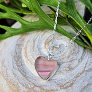 Pink Sky Sea Glass Necklace  302