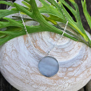 Blue Daffodil Sea Glass Necklace  304