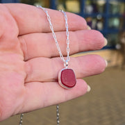 Red Dawn Sea Glass Necklace  305