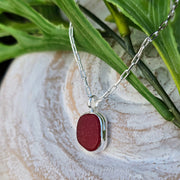Red Dawn Sea Glass Necklace  305