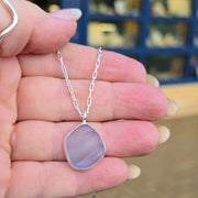 Gentle Ocean  Ripples Sea Glass Necklace  308