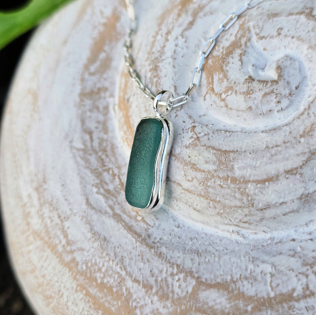 Aqua Splash Sea Glass Necklace  310