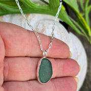 Teal Tide Sea Glass Necklace  313
