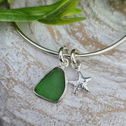 Seaweed Shore Sea Glass Bangle   43