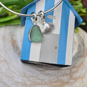 Seafoam Pool Sea Glass Bangle   46