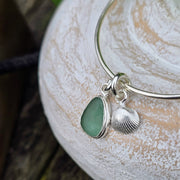 Seafoam Pool Sea Glass Bangle   46