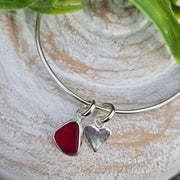 Red Reef Sea Glass Bangle   40