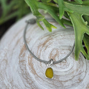 Golden Shore Sea Glass Cord Bracelet   1
