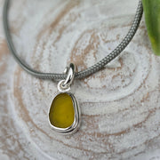 Golden Shore Sea Glass Cord Bracelet   1