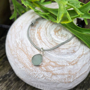 Seafoam Pool Sea Glass Rope Bracelet   20