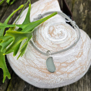 Seafoam Tide Sea Glass Rope Bracelet   10