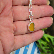 Sunshine Lagoon Sea Glass Long Link Bracelet  28