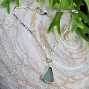 Water Droplet Sea Glass long Link Bracelet    33