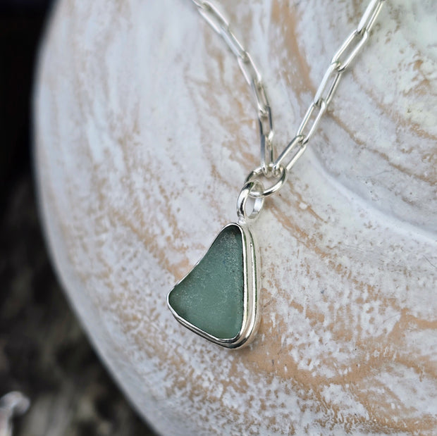 Water Droplet Sea Glass long Link Bracelet    33