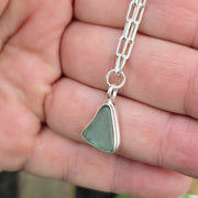 Water Droplet Sea Glass long Link Bracelet    33