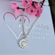 Ashes into Silver 'Sunflower' Belcher Necklace