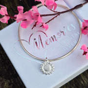 Ashes into Silver 'Sunflower' Bangle