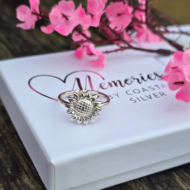 Ashes into Silver 'Sunflower' Ring