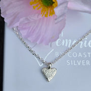 Ashes into Silver My Heart Belcher Necklace