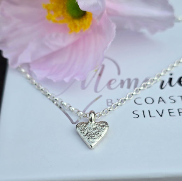 Ashes into Silver My Heart Belcher Necklace