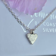 Ashes into Silver My Heart Belcher Necklace