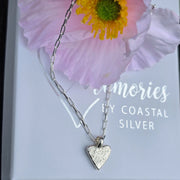 Ashes into Silver My Heart Long Link Necklace