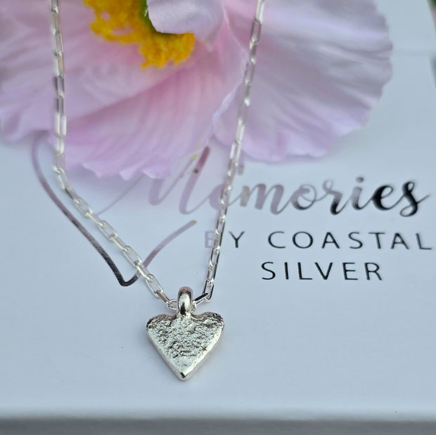 Ashes into Silver My Heart Long Link Necklace