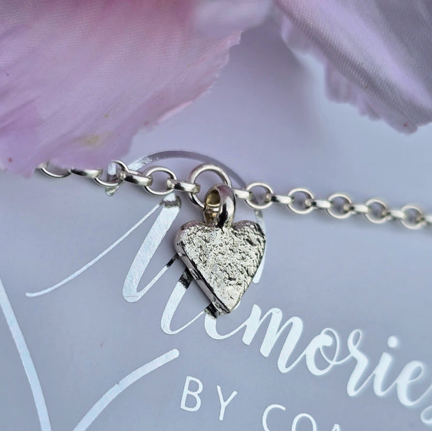 Ashes into Silver My Heart Belcher Bracelet